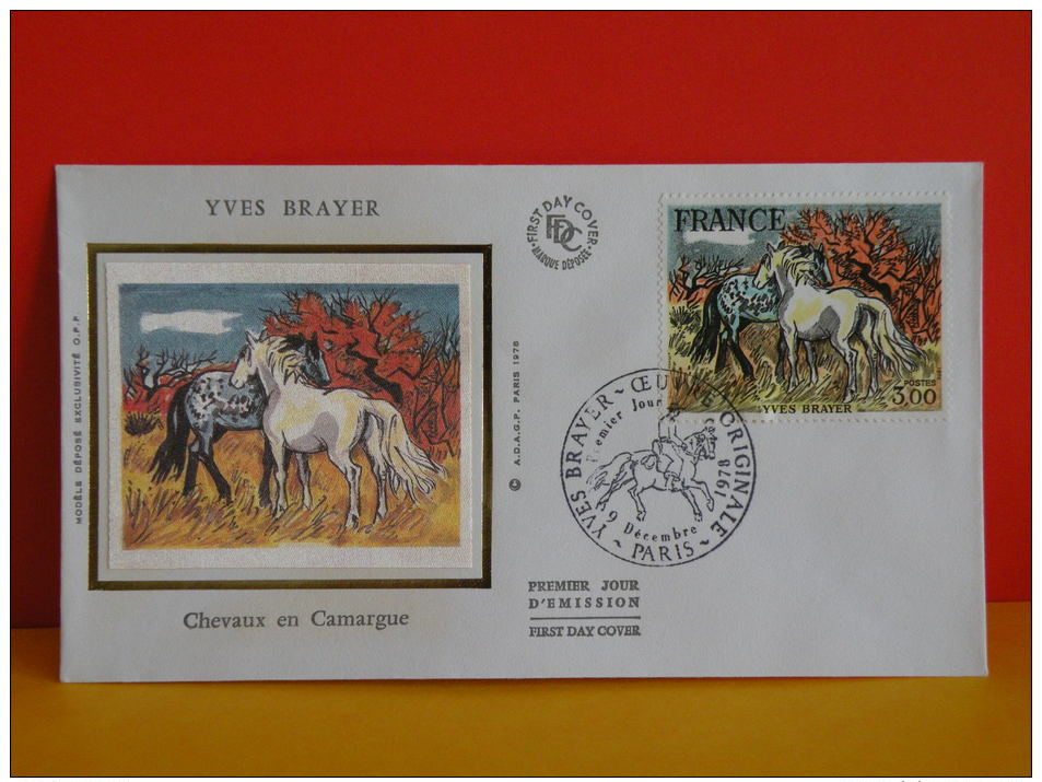 FDC - Yves Brayer, Chevaux En Camargue - Paris - 9.12.1978 - 1er Jour- Coté 3 € - 1970-1979