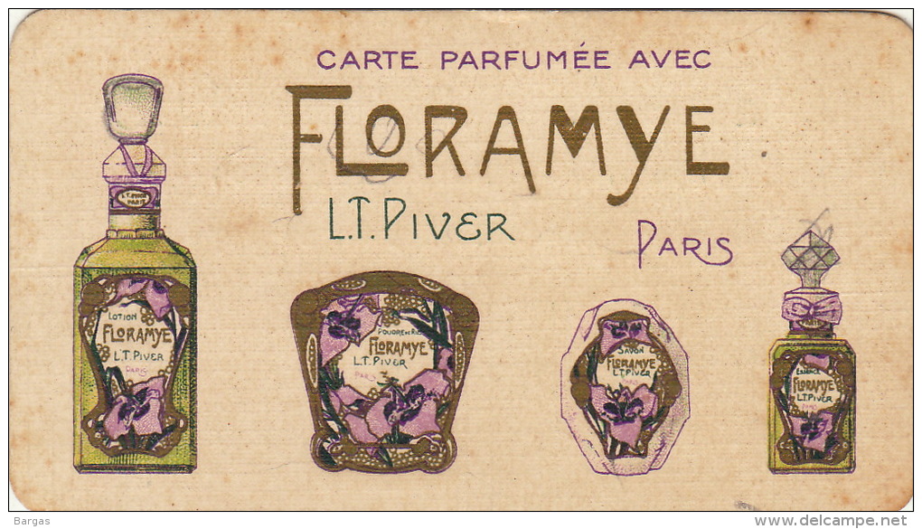 Carte Parfumée Floramye Parfum De Lt Piver Maison Hubert Hardy à Chimay Parfumerie La Plus Ancienne Du Pays - Anciennes (jusque 1960)