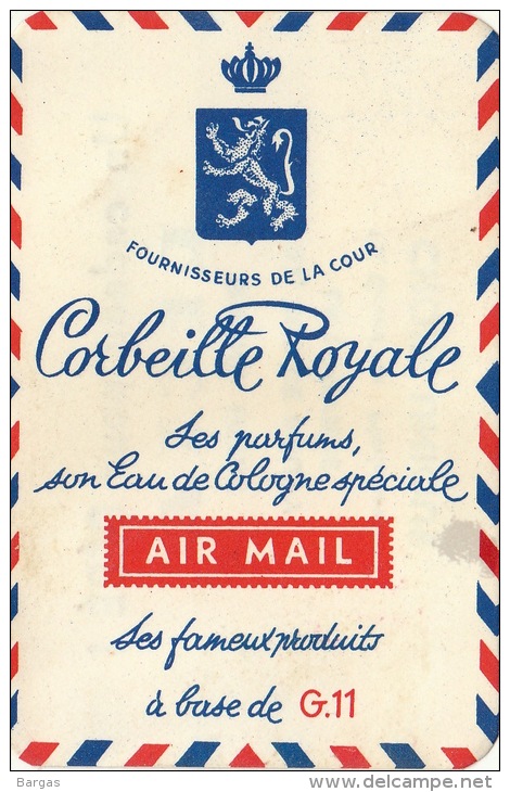 Carte Parfumée Corbeille Royale Air Mail Lietard Binche La Louvière - Anciennes (jusque 1960)