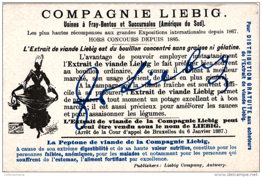 0651 Dans le monde des oiseaux LIEBIG complete set Alcyon, Merle  Doré, huppe,  Bec Croisé,  Chardonneret, Grimpereaux