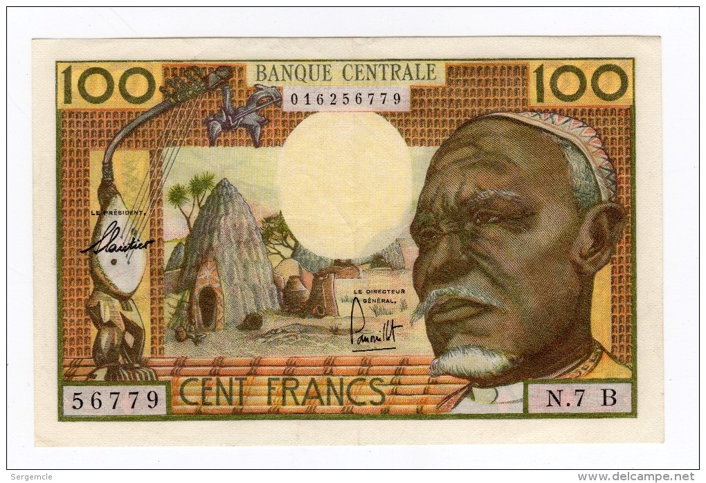 Rare Billet De 100 Francs BANQUE CENTRALE ETATS DE L´AFRIQUE EQUATORIALE Nd - Autres & Non Classés