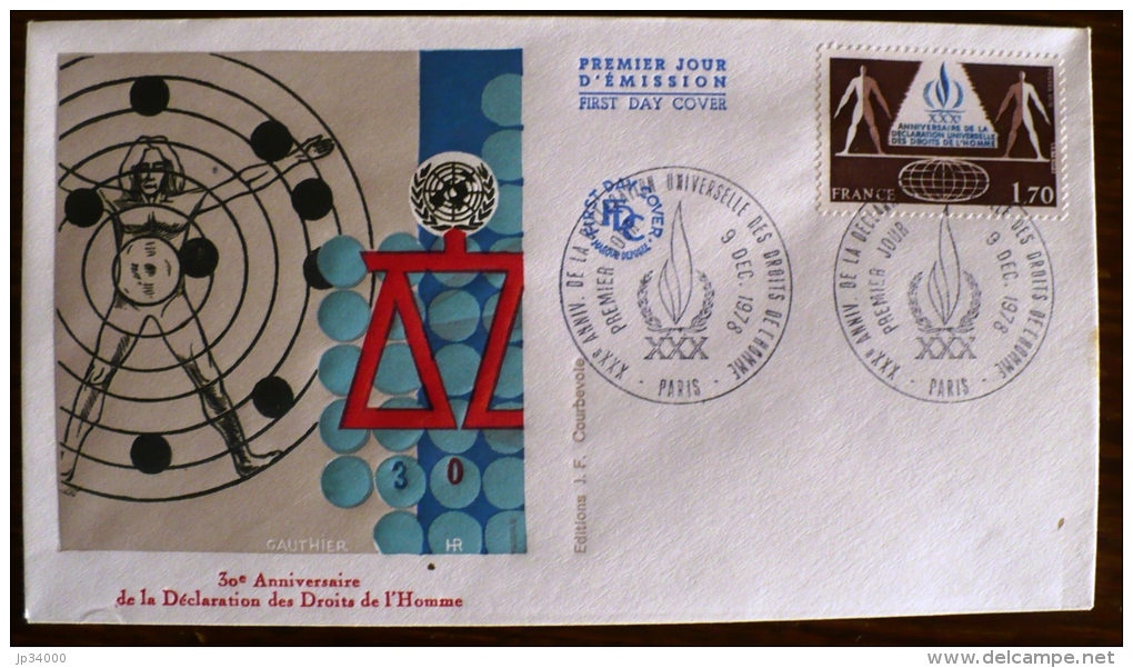 DROIT DE L HOMME France Yvert 2027 FDC - Other & Unclassified