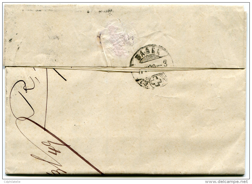 FRANCE LETTRE AFFRANCHIE AVEC UN N°91 OBLITERATION CACHET DEPART LYON 16 JUIL. 79 LES TERREAUX POUR LA SUISSE - 1877-1920: Période Semi Moderne