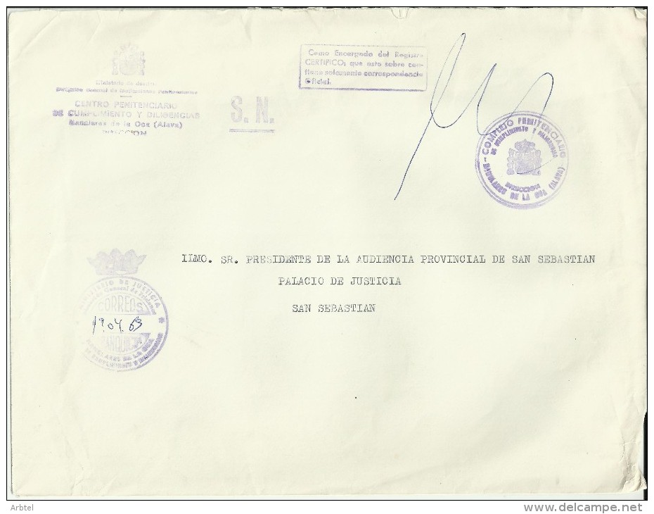 NANCLARES DE LA OCA CC CON FRANQUICIA CENTRO PENITENCIARIO - Postage Free