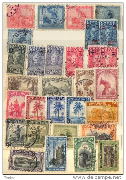 BELG. CONGO - BIG  LOT - USED - 3 Scans - Autres & Non Classés