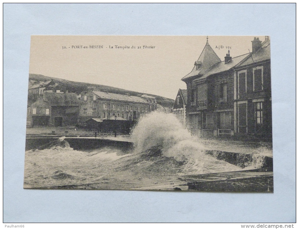 PORT EN BESSIN      LA TEMPETE DU 21 FEVRIER - Port-en-Bessin-Huppain