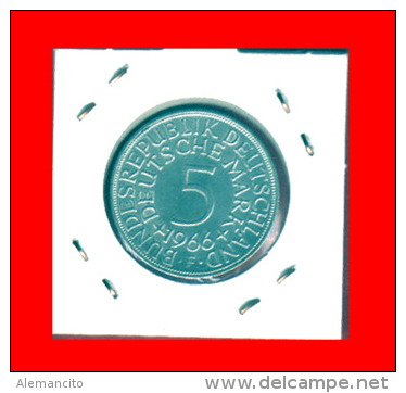 ALEMANIA R.F. MONEDAS DE 5.00 DM -AÑO 1966-CECAS.-  D-F-G-J - 5 Mark