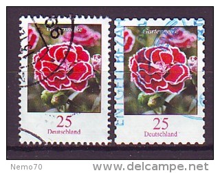 BRD - 2008 - MiNr. 2694+2699 - Blumen: Gartennelke - Gestempelt - Used Stamps