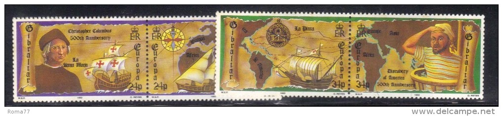 GIBILTERRA 1992 , Serie N. 650/653  MNH  ***  Colombo - Gibilterra