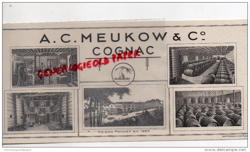 16 - COGNAC - BUVARD A. C. MEUKOW & CIE - MAISON FONDEE EN 1862- - A