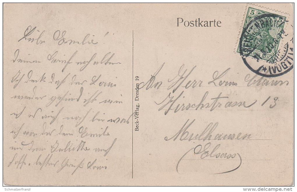 AK Stadtpark Reichenbach Familie Vogtland Stempel Bei Plauen Zwickau Lengenfeld Limbach Mylau - Reichenbach I. Vogtl.