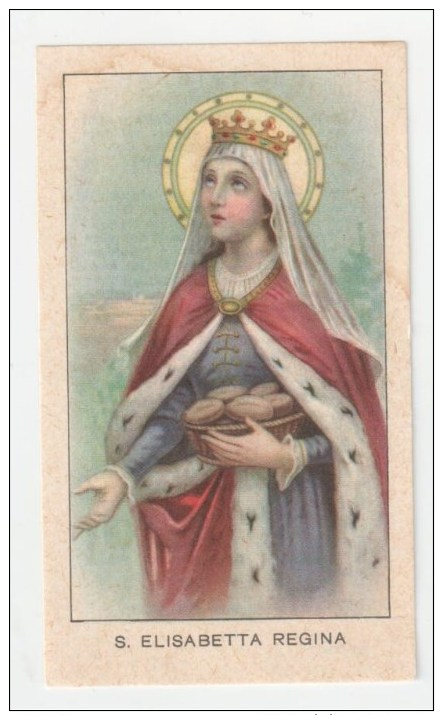 SANTINO D´EPOCA (antico), HOLY CARD - ED.G.MI  8 - S. ELISABETTA REGINA  - (recto/verso) - Santini