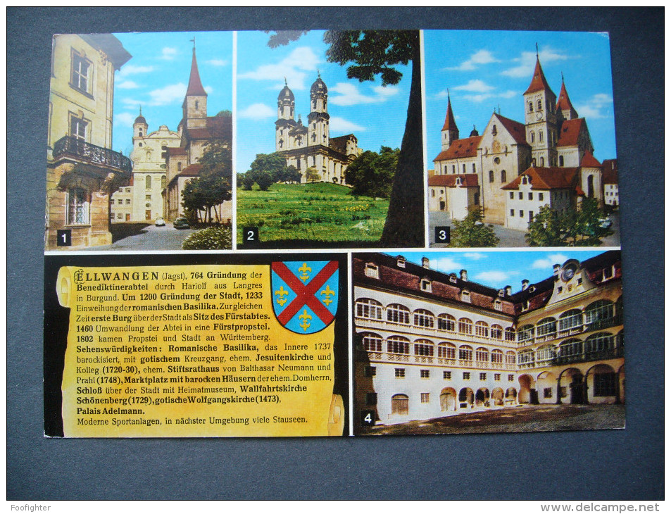 Germany: ELLWANGEN - Basilika Ev. Stadtkirche U. Landgericht. Wallfahrtskirche Schönenberg. Schloß Mit Museum - Unused - Ellwangen