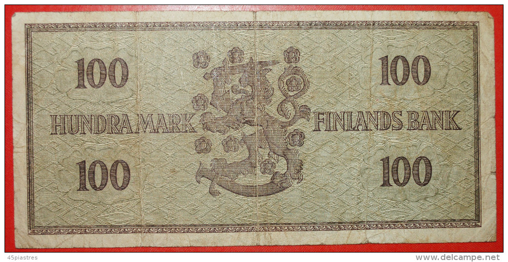 * BLACK HUNDRED: FINLAND ★ 100 MARKS 1955! Waris/Leinonen LOW START &#9733; NO RESERVE! - Finnland