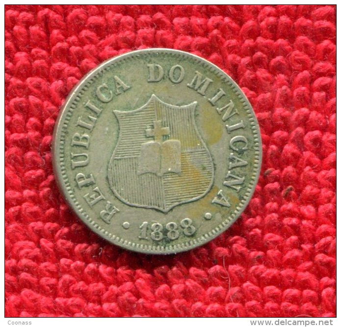 DOMINICAN REPUBLIC 2 1/2 CENTS KM 7 1888 VF NR .99 - Dominicaine