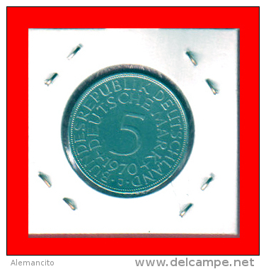 ALEMANIA R.F. MONEDAS DE 5.00 DM -AÑO 1970-CECAS.-  D-F-G-J - 5 Marcos