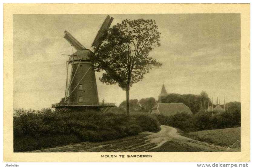 GARDEREN Bij Barneveld (Gelderland) - Molen/moulin - Mooie Kaart Van Stellingmolen ´De Hoop´ Opgezeild In Werking (1930) - Barneveld