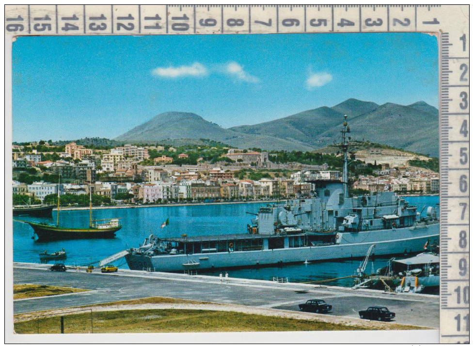 Piroscafi Navi Da Guerra  Ferryboat  Ships  Traghetti  Nave Da Crociera Gaeta Latina  Panorama Vg - Dampfer