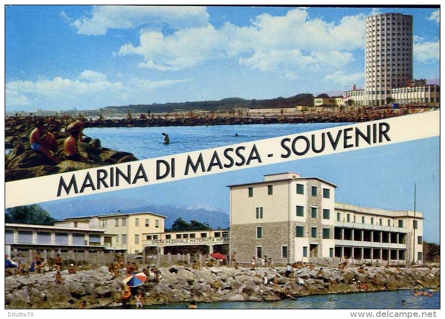 Marina Di Massa - Souvenir - Formato Grande Viaggiata - Massa