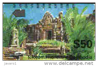 CAMBODIA : $50 Temple Ruins  USED Series ICM-3-2-3 - Cambodia