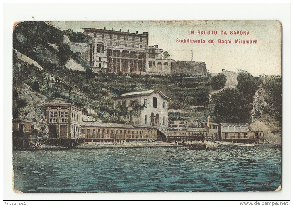 2952 ITALY SAVONA LIGURIA ESTABLISHMENT FOR BATHROOMS MIRAMARE CIRCULATED TO ARGENTINA POSTAL POSTCARD - Altri & Non Classificati