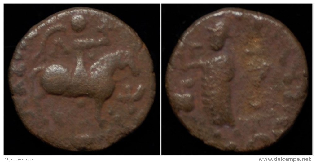 Indo-Scythian Kingdom Azes Billon Drachm - Indiennes