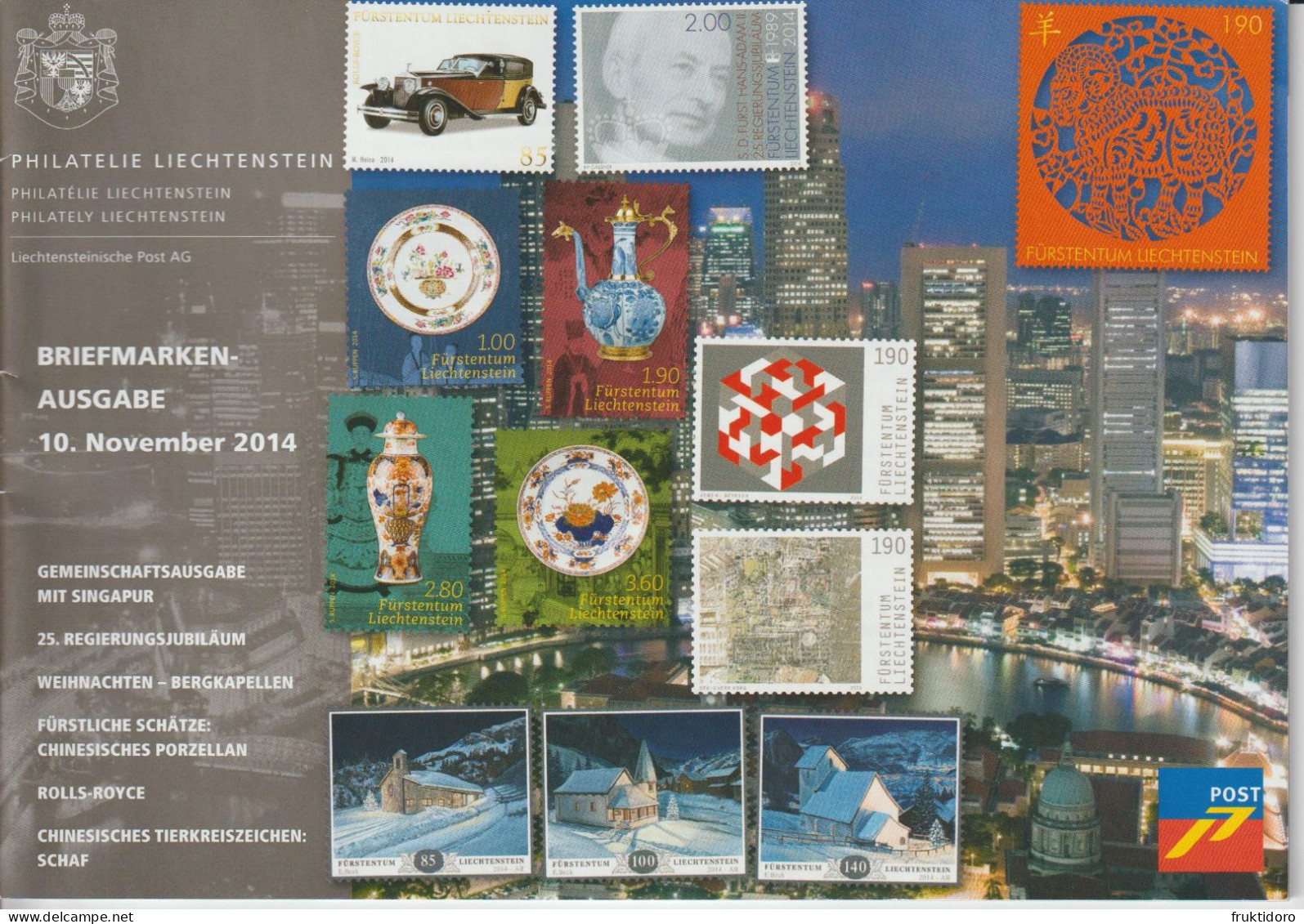 Liechtenstein Brochures 2014 March - Europa: Musical Instruments - Bridges - Rheinberger - Altar Paintings - Altri & Non Classificati