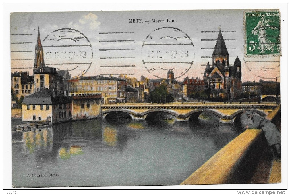 METZ EN 1921 - MOYEN PONT - Metz