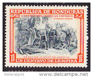 Honduras 1952 Discovery America - 1c. Multi MINT - Honduras