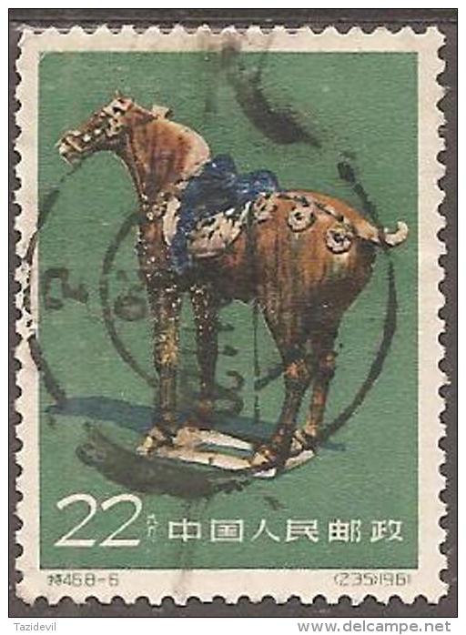 CHINA - 1961 22f Horse Statue. Scott 597. Used - Oblitérés