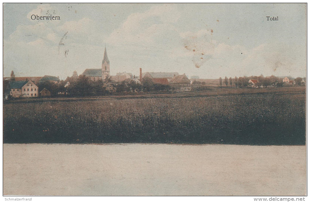 AK Ortsansicht Oberwiera Totale Bei Waldenburg Glauchau Neukirchen Wünschendorf Werdau Zwickau Meerane Gössnitz - Waldenburg (Sachsen)