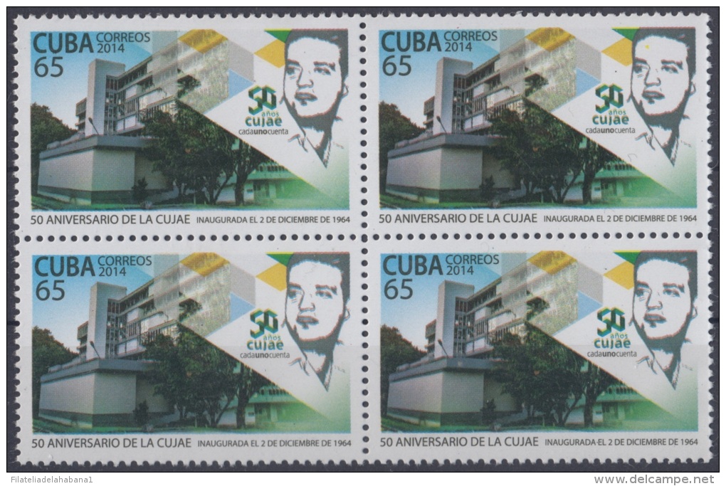 2014.161 CUBA MNH. BLOQUE 4. 2014. 50 ANIV DE LA CUJAE. JOSE ANTONIO ECHEVERRIA. - Unused Stamps