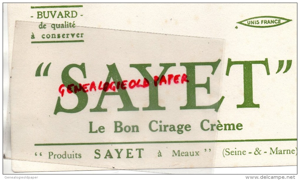 77 - MEAUX - BUVARD SAYET - LE BON CIRAGE CREME - Schuhe