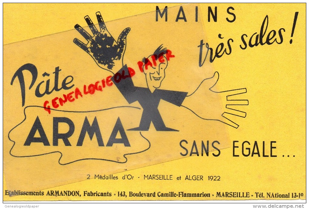 13 - MARSEILLE - BUVARD PATE ARMA - ETS ARMANDON 143 BD CAMILLE FLAMMARION - Altri & Non Classificati