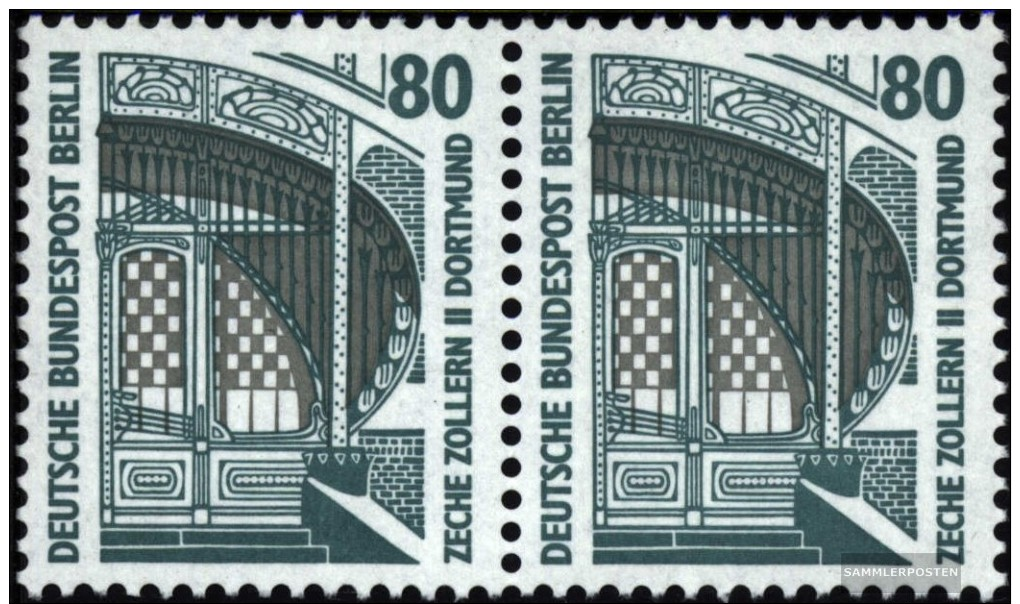 Berlin (West) 796A Titoli Orizzontale Coppia MNH 1987 Sehenswïürdigkeiten - Unused Stamps