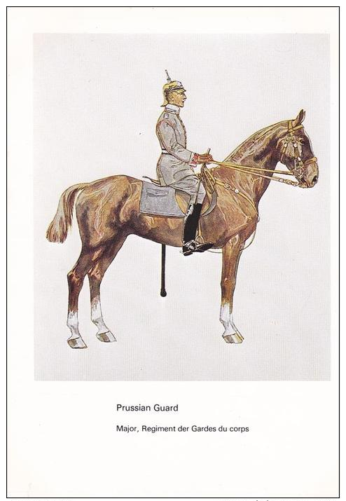 Prussian Guard Major Regiment Der Gardes Du Corps World War One Postcard (U14914) - Guerre 1914-18