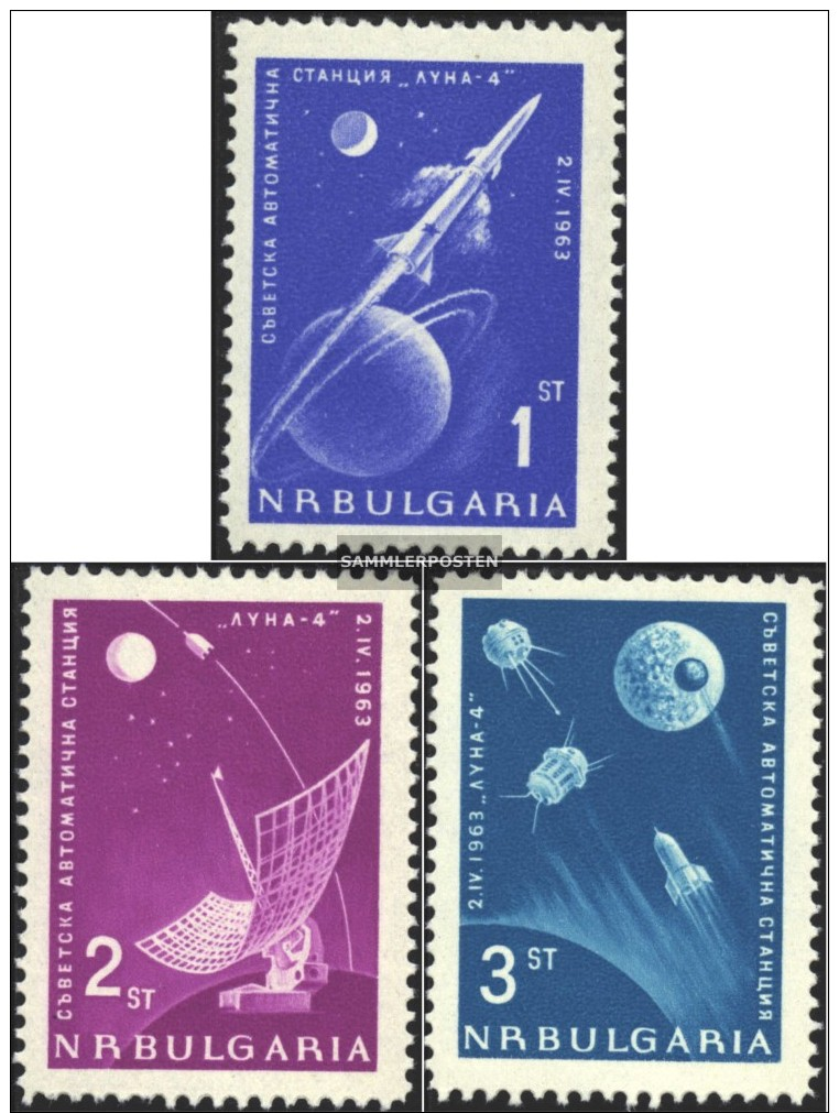 Bulgarien 1388-1390 (completa Edizione) MNH 1963 Sonde Lunari - Nuovi