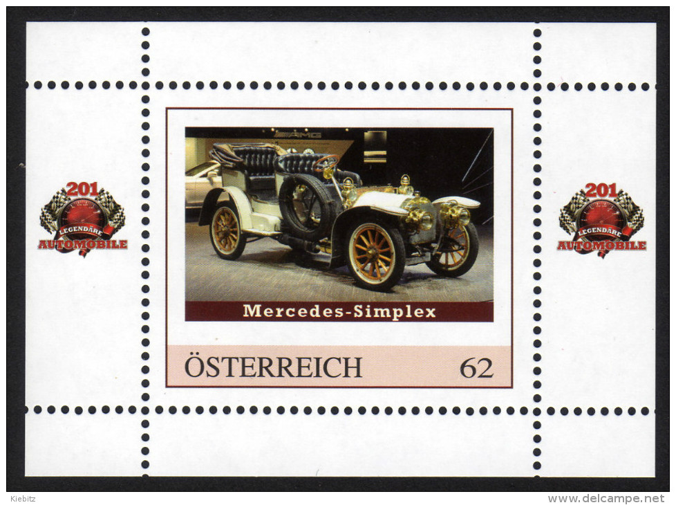 ÖSTERREICH 2011 ** Mercedes Simplex - PM Personalized Block MNH - Personalisierte Briefmarken