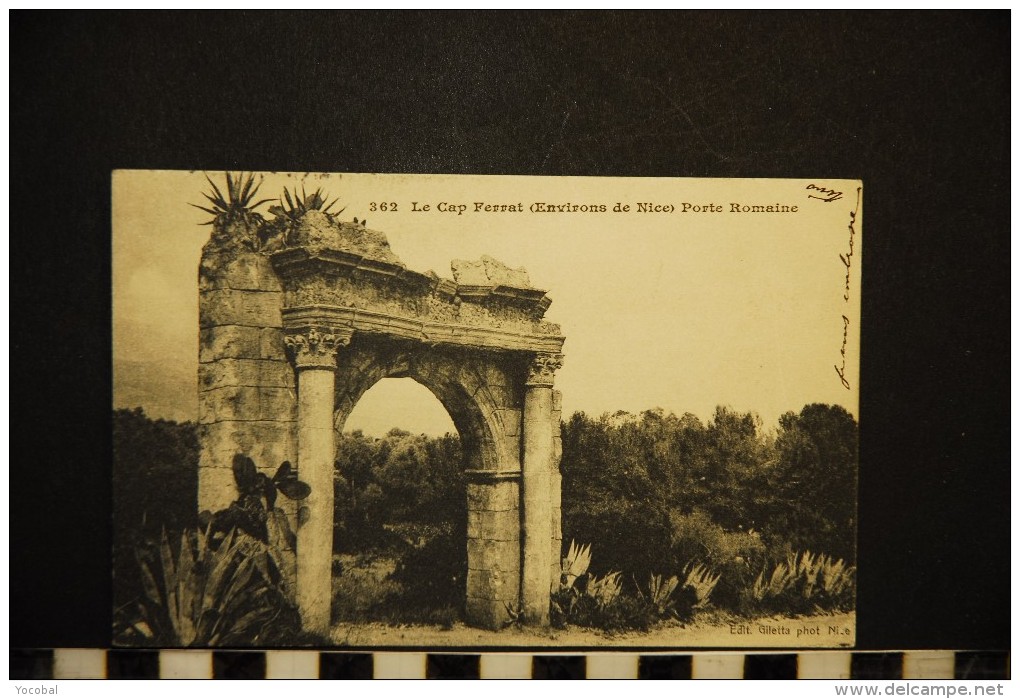 CP, 06, SAINT JEAN CAP FERRAT (environs De NICE) Porte Romaine Voyagé En 1905 Ed Giletta - Saint-Jean-Cap-Ferrat