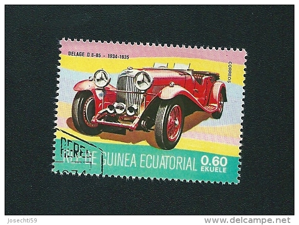 N° 105M DELAGE D8/85 1934/1935 Oblitéré Guinéa Ecuatorial 0.60  Ekuele Timbre Guinée Equatoriale 1977 - Guinée Equatoriale