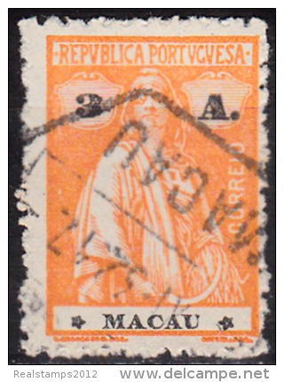 MACAU - 1924, Ceres. Novas Cores E Valores, 3 A.  (lll-lV)  P. Liso Pont. Vertical,  D.12 X 11 1/2  (o)  MUNDIFIL Nº 248 - Used Stamps