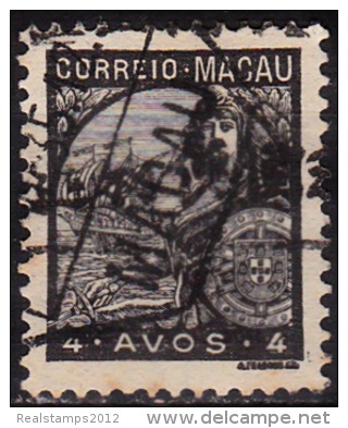 MACAU - 1934,  Padrões,  4 A.  11 3/4 X 12  (o)  MUNDIFIL  Nº 272 - Oblitérés