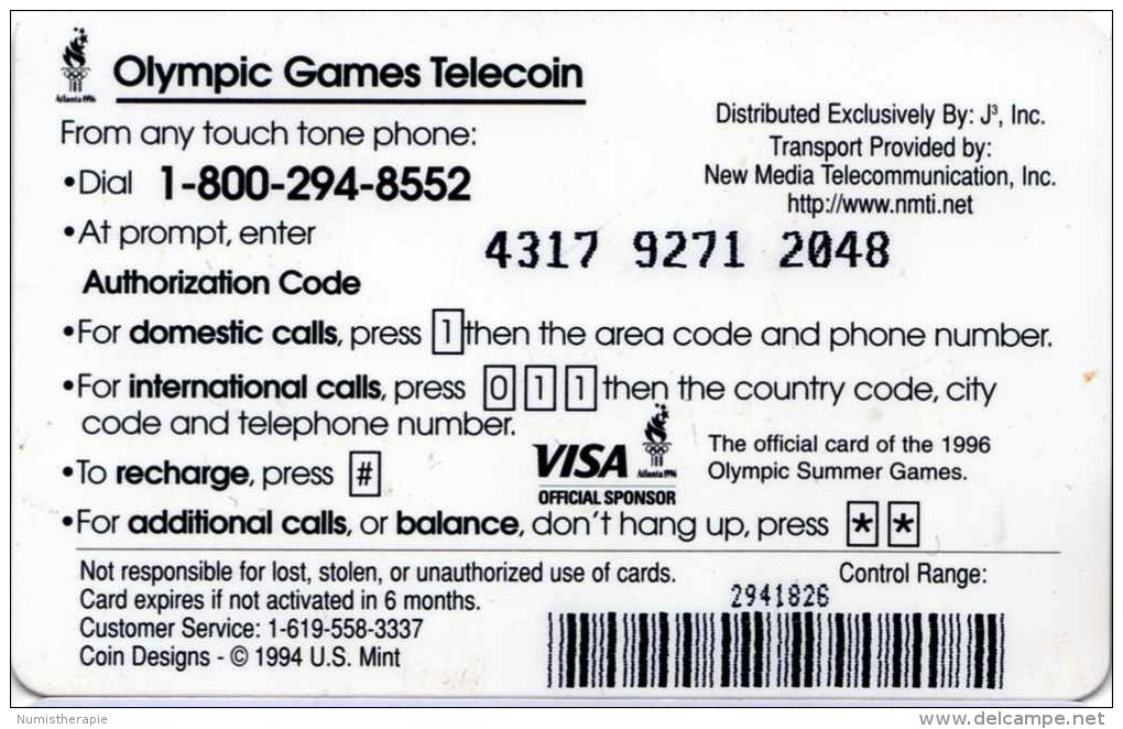 USA : Olympic Games Tele Coin 1995 - Stamps & Coins