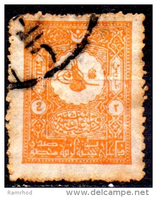 TURKEY 1901 Turkish Inscription -  2pi. - Orange  FU SOME RUST CHEAP PRICE - Used Stamps