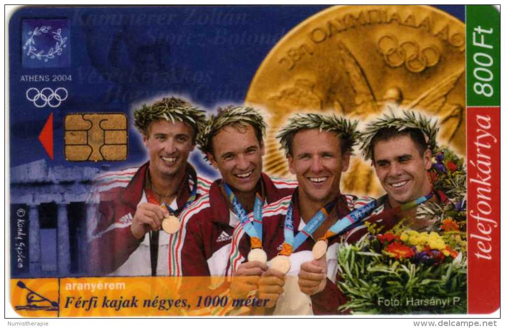 Hongrie : Olympiades Athènes 2004 : 4 Médaillistes Masculins - Sellos & Monedas