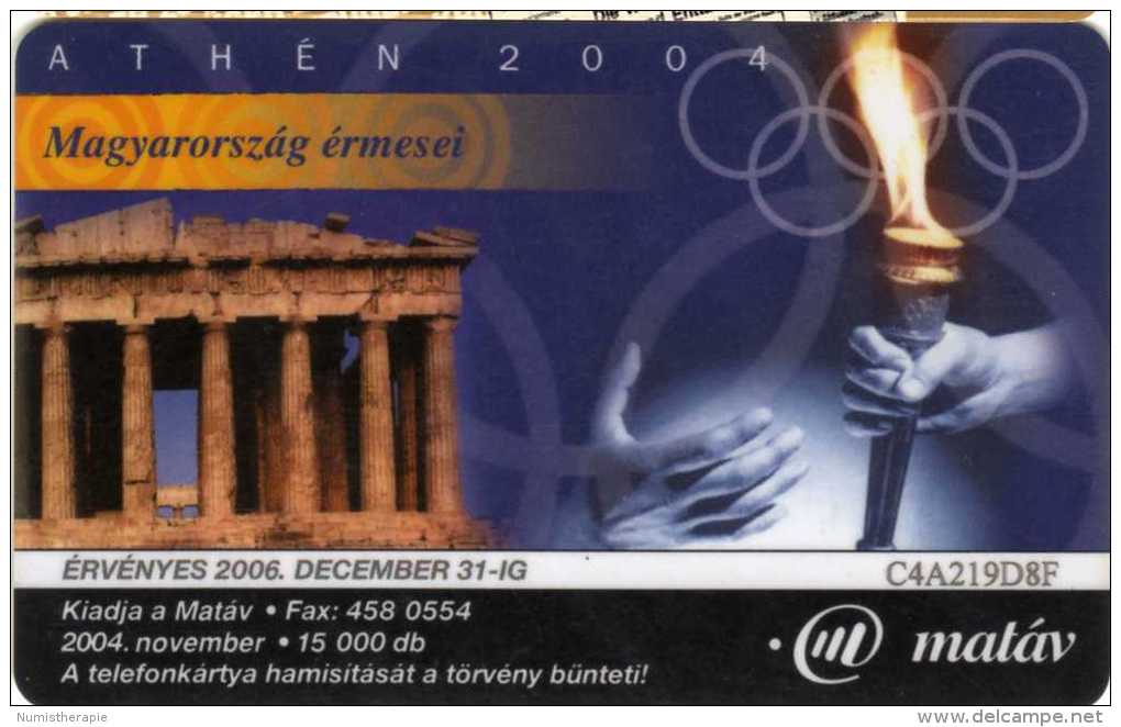 Hongrie : Olympiades Athènes 2004 : 4 Médaillistes Masculins - Timbres & Monnaies