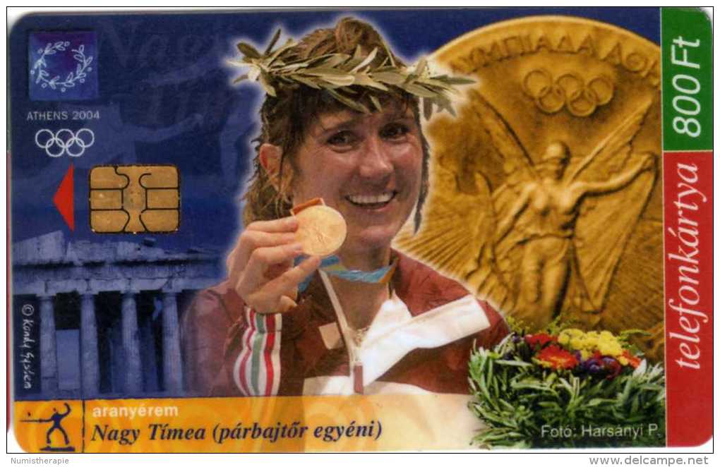 Hongrie : Olympiades Athènes 2004 : 1 Médailliste Féminine - Postzegels & Munten