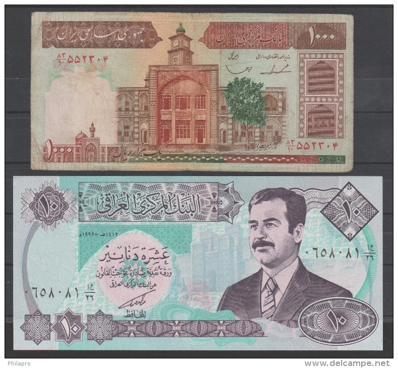 IRAK  2  BANKNOTES   F &  VF ++  Ref  609 - Irak