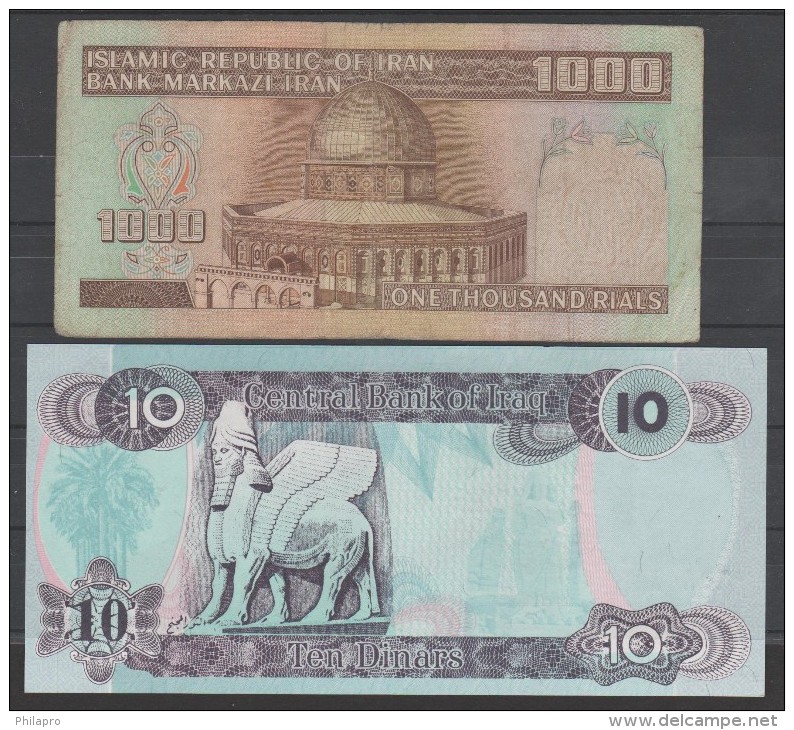 IRAK  2  BANKNOTES   F &  VF ++  Ref  609 - Irak