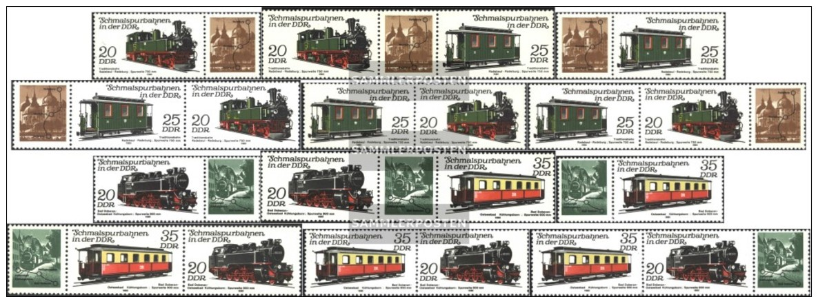 DDR WZd475-WZd486 (completa Edizione) MNH 1980 Stretto - Se-Tenant